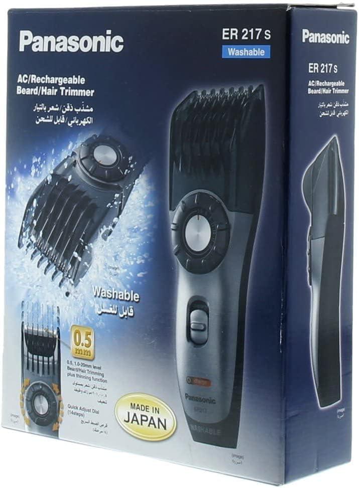 Panasonic Beard & Hair Trimmer ER217S – Wet & Dry – Black/Silver