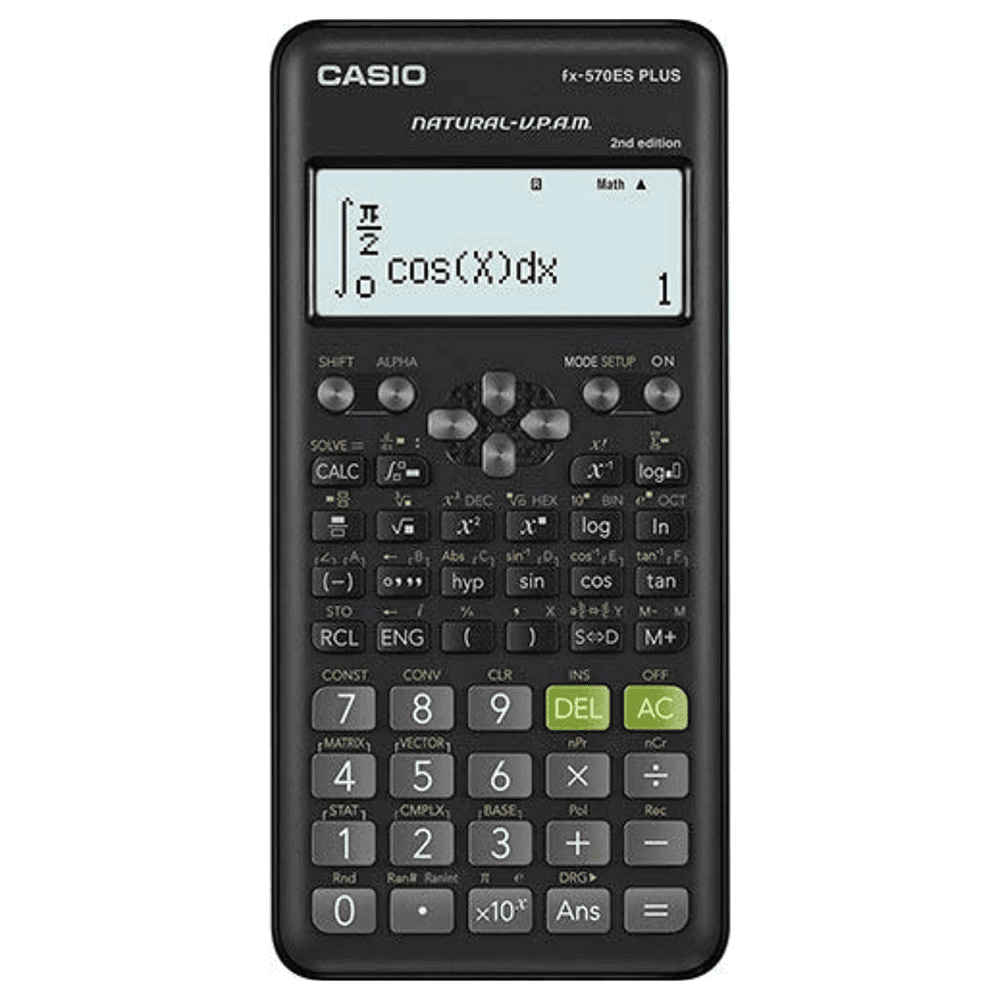 Casio Scientific Calculator FX-570ES Plus 2nd Edition – Natural Display – Black